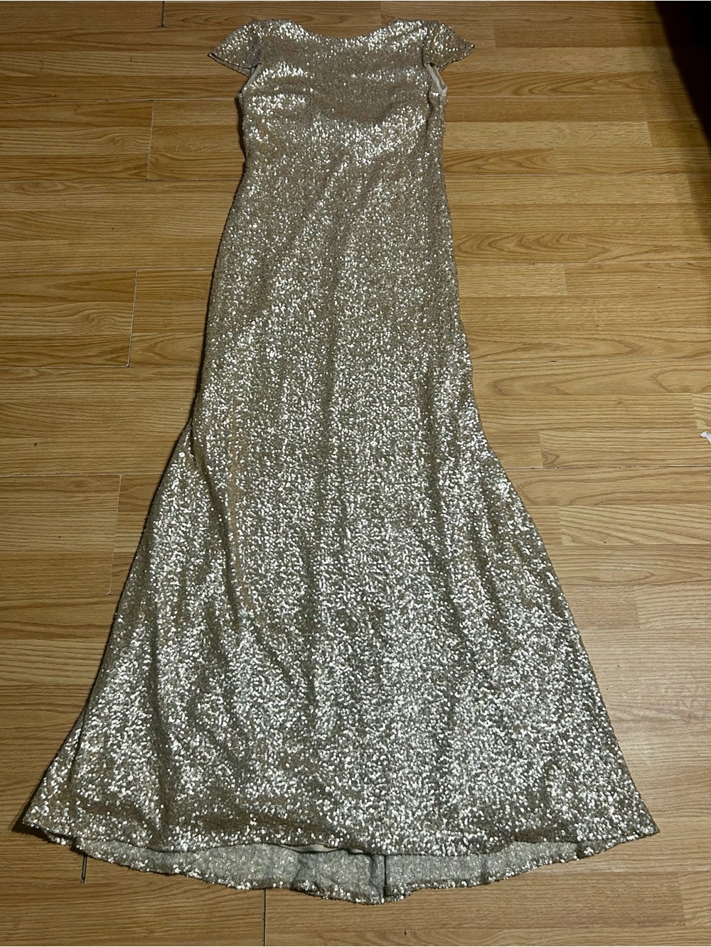 Stunning Sorella Vita matteSequin Evening Dress - Boatneck Cowl V-Back -12 ladie